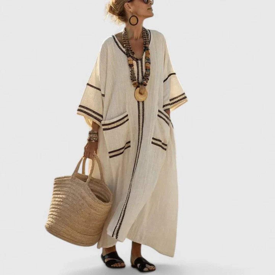 Merve | Bequemes Damen Sommerkleid Maxi lang locker