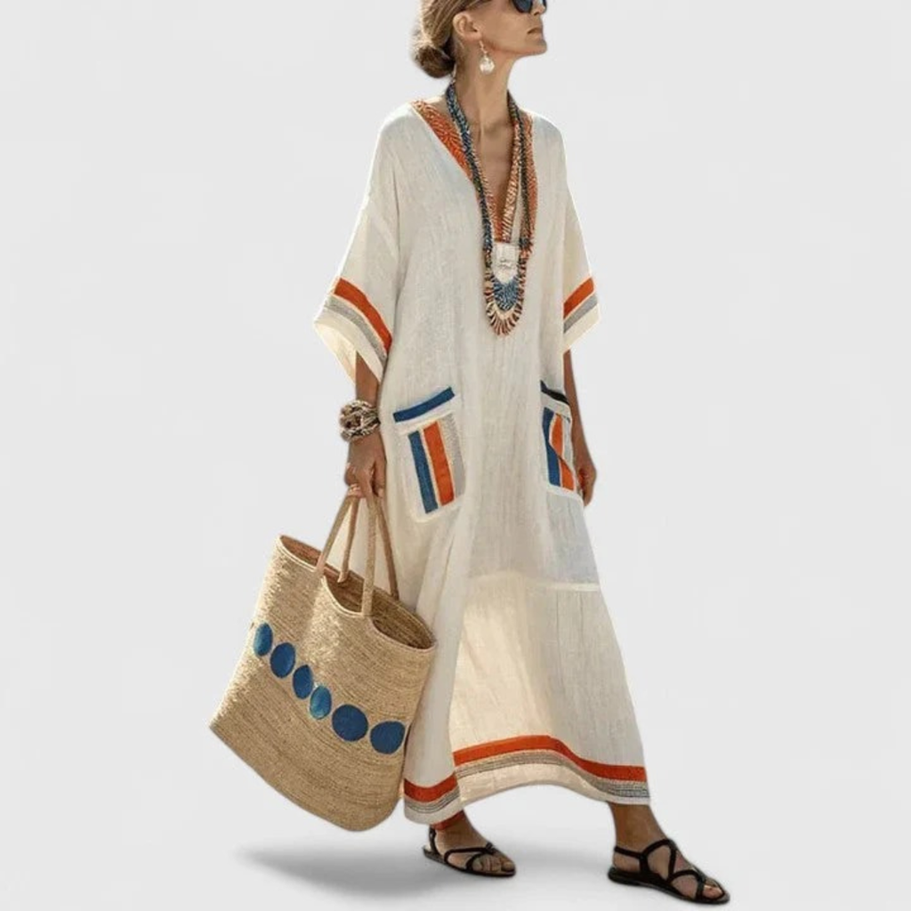 Merve | Bequemes Damen Sommerkleid Maxi lang locker