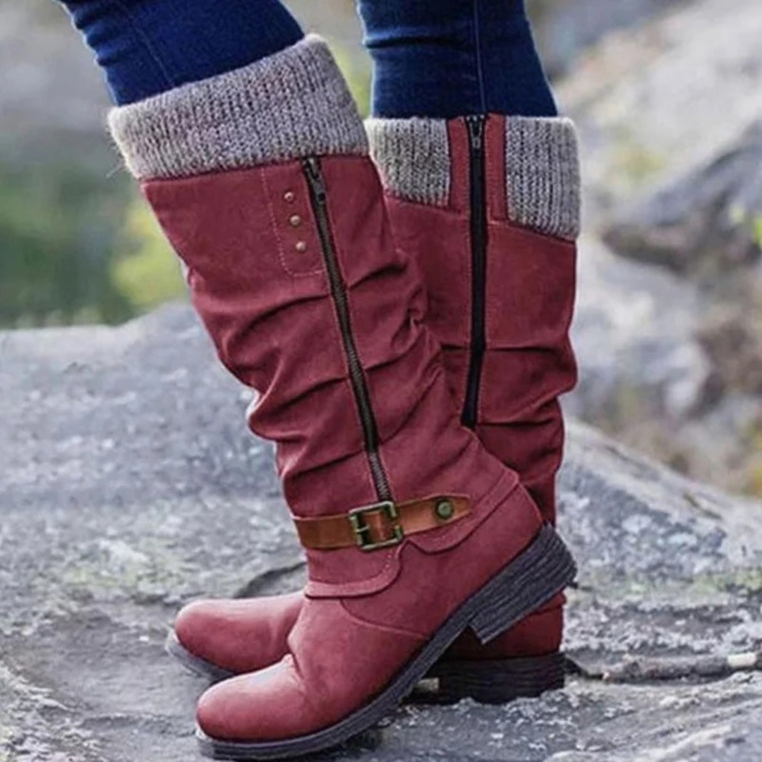 Meva | Damen Orthopädische Stiefel mit Reißverschluss und Details