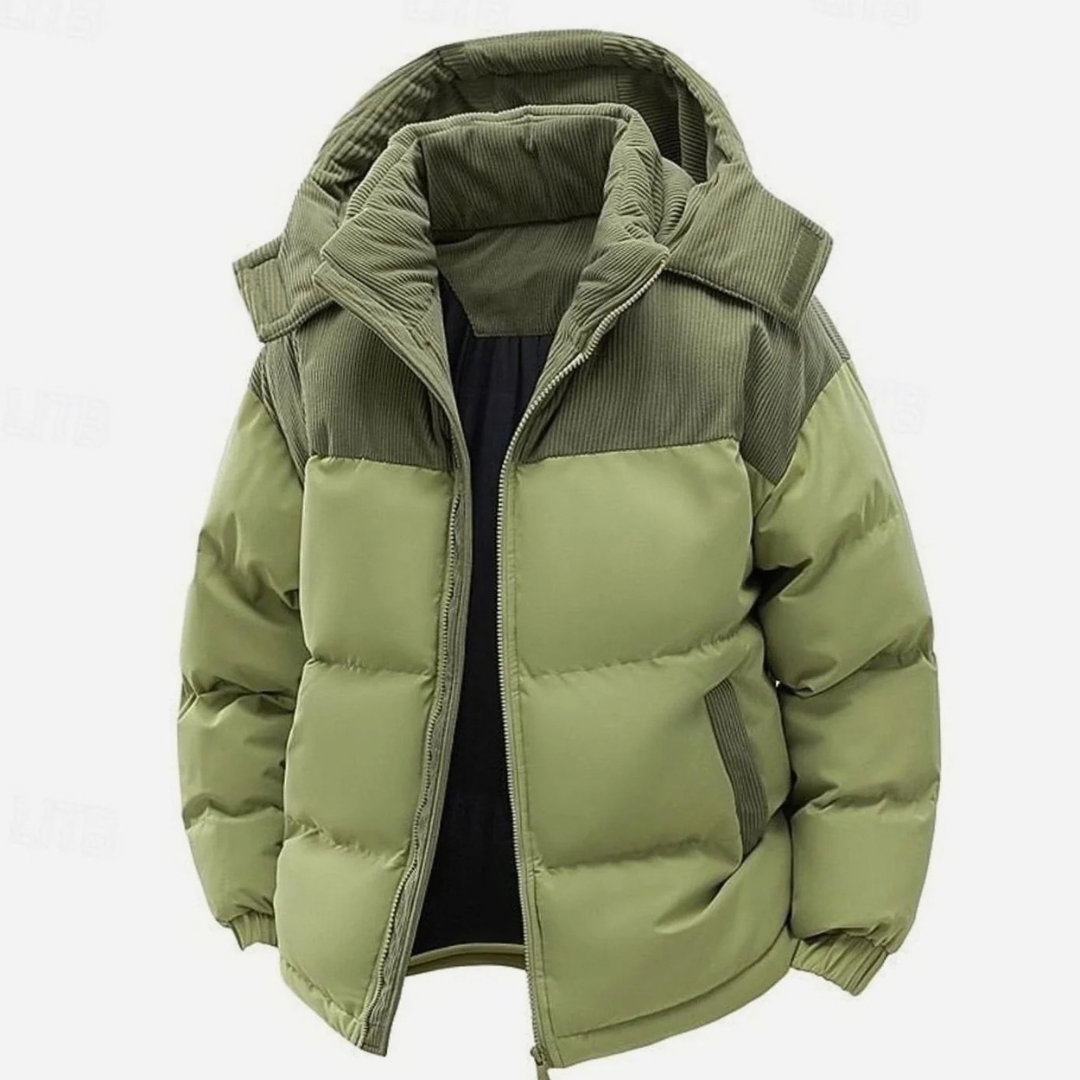 Michael | Herren Winterjacke mit Kapuze, Reißverschluss und Taschen