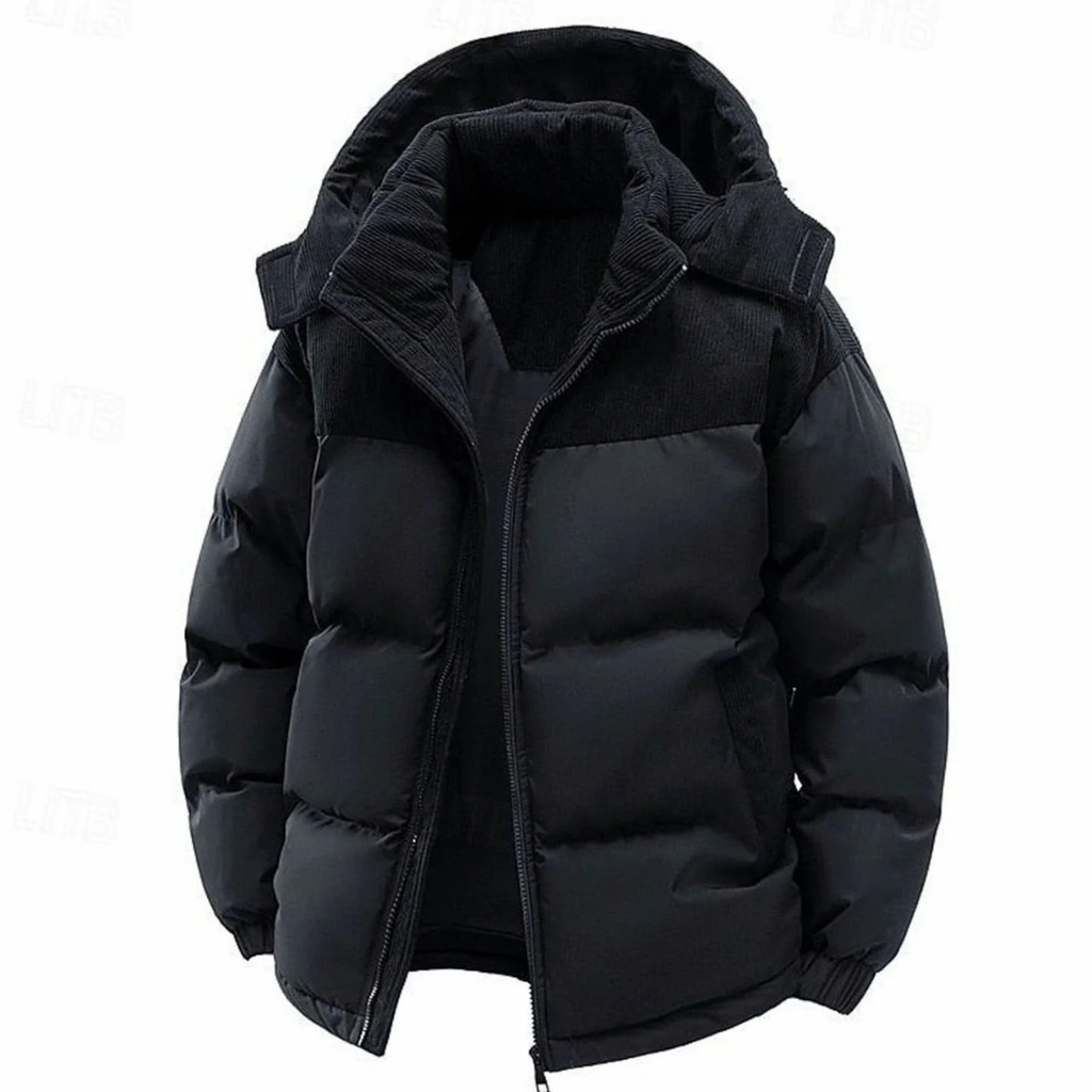 Michael | Herren Winterjacke mit Kapuze, Reißverschluss und Taschen