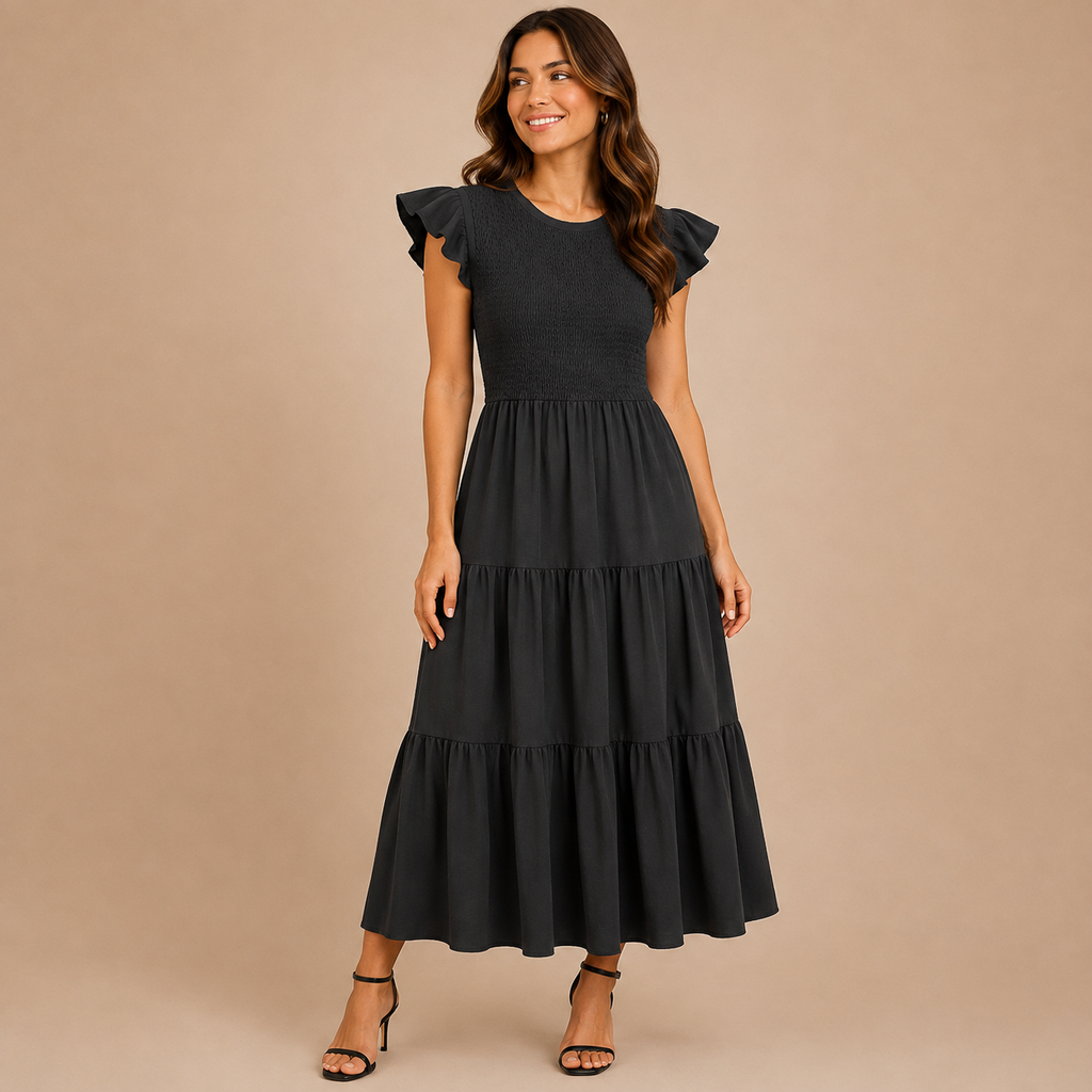 Michaela | Damen Stilvolles Midikleid