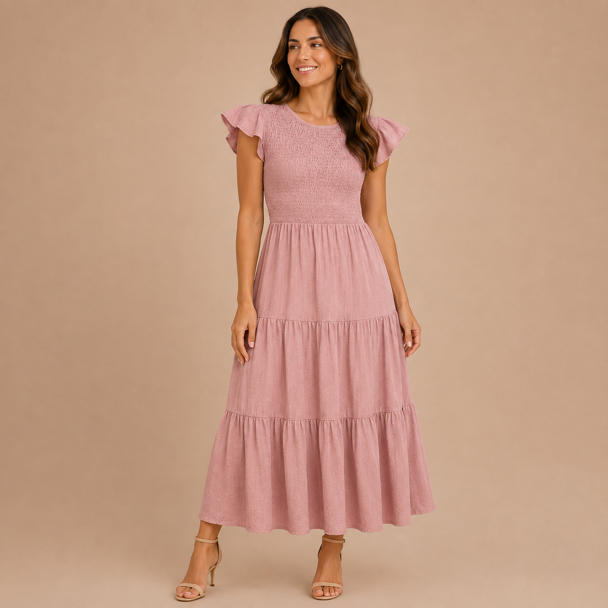 Michaela | Damen Stilvolles Midikleid