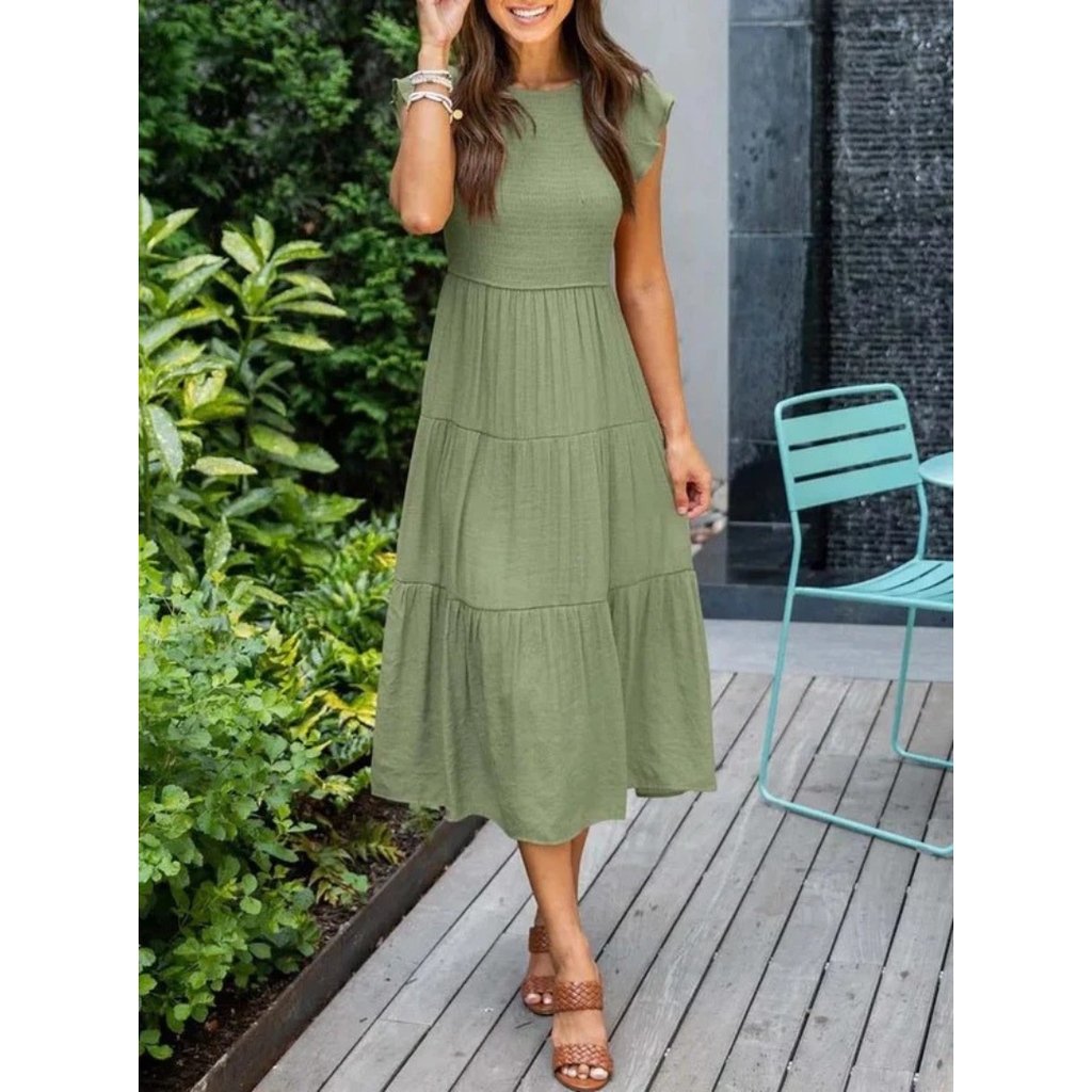 Michaela | Damen Stilvolles Midikleid