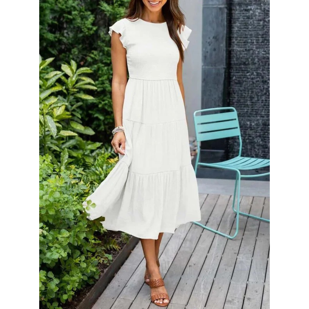 Michaela | Damen Stilvolles Midikleid