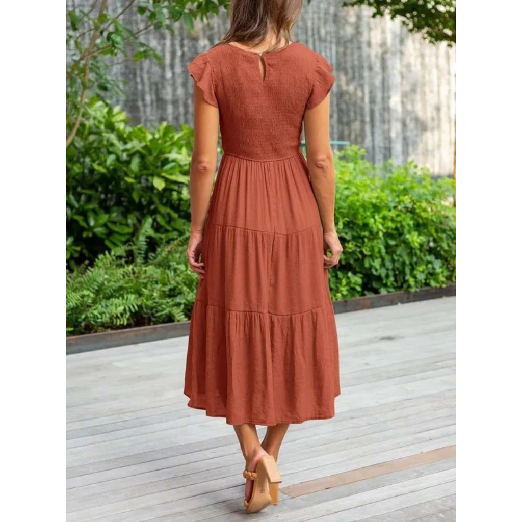 Michaela | Damen Stilvolles Midikleid