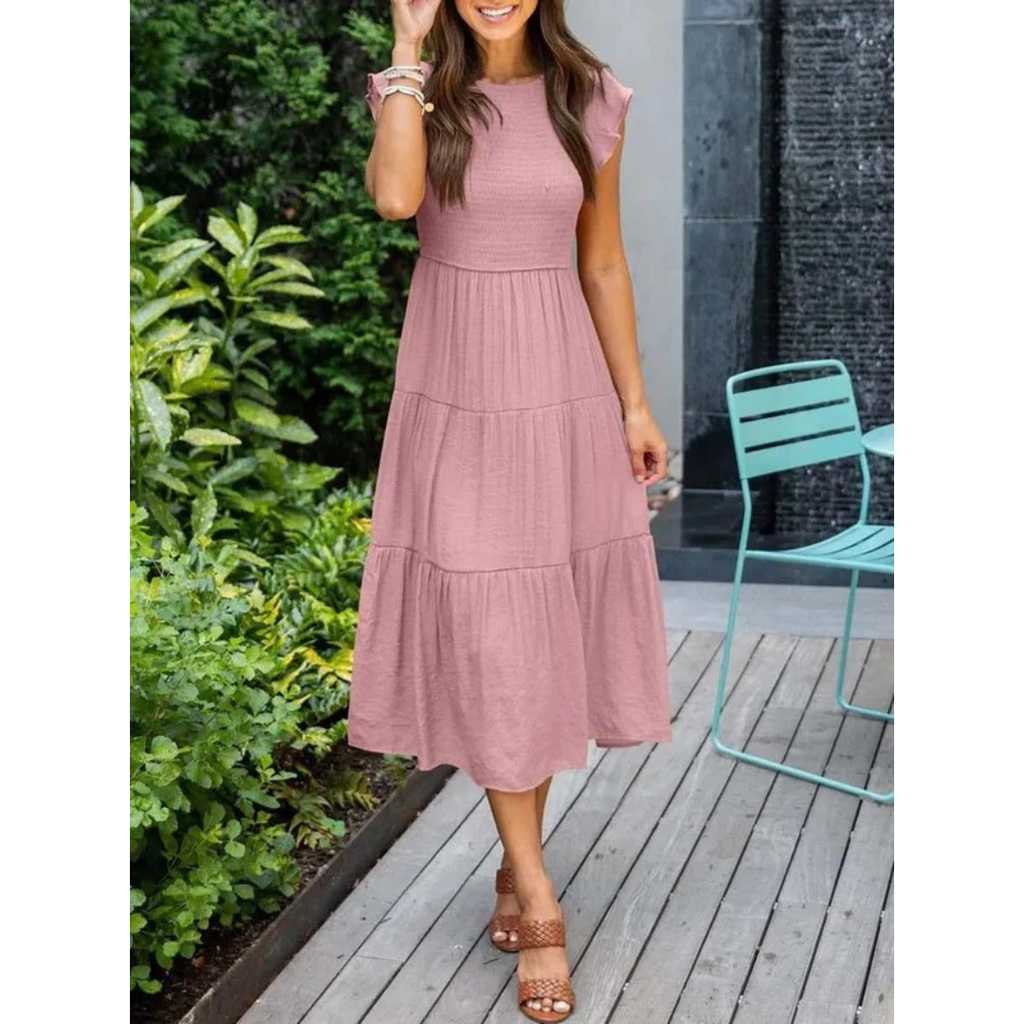 Michaela | Damen Stilvolles Midikleid