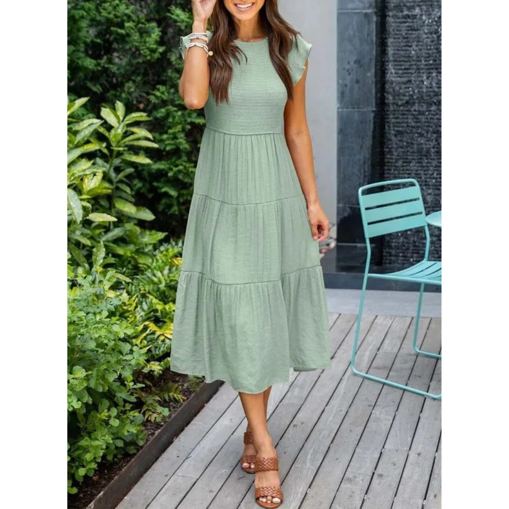 Michaela | Damen Stilvolles Midikleid