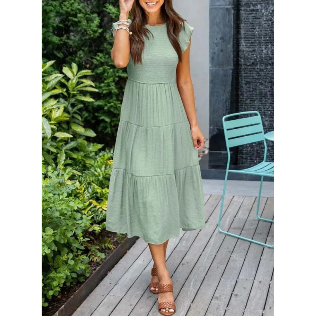 Michaela | Damen Stilvolles Midikleid