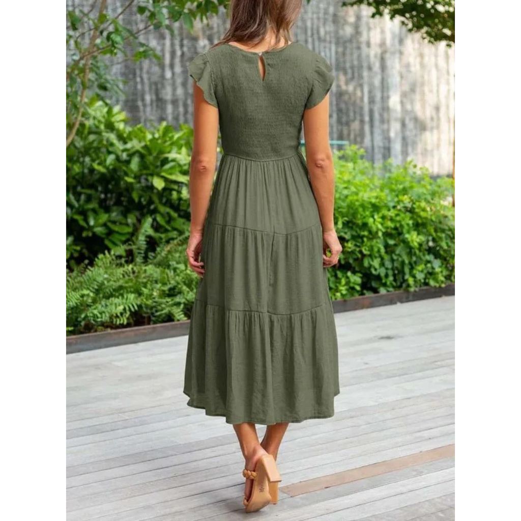 Michaela | Damen Stilvolles Midikleid