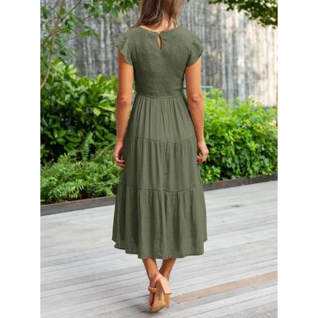 Michaela | Damen Stilvolles Midikleid