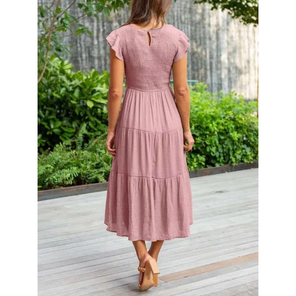 Michaela | Damen Stilvolles Midikleid