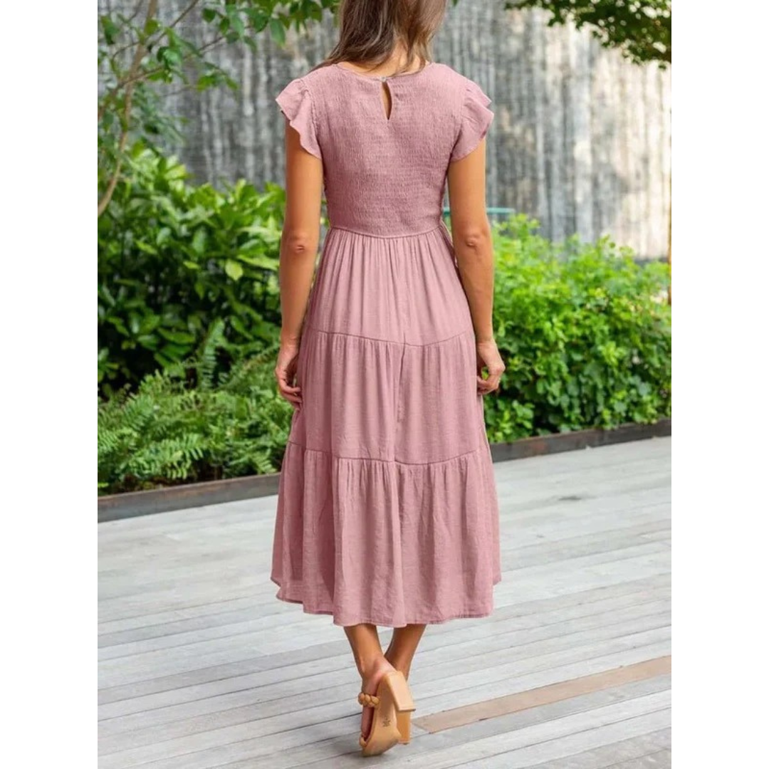 Michaela | Damen Stilvolles Midikleid