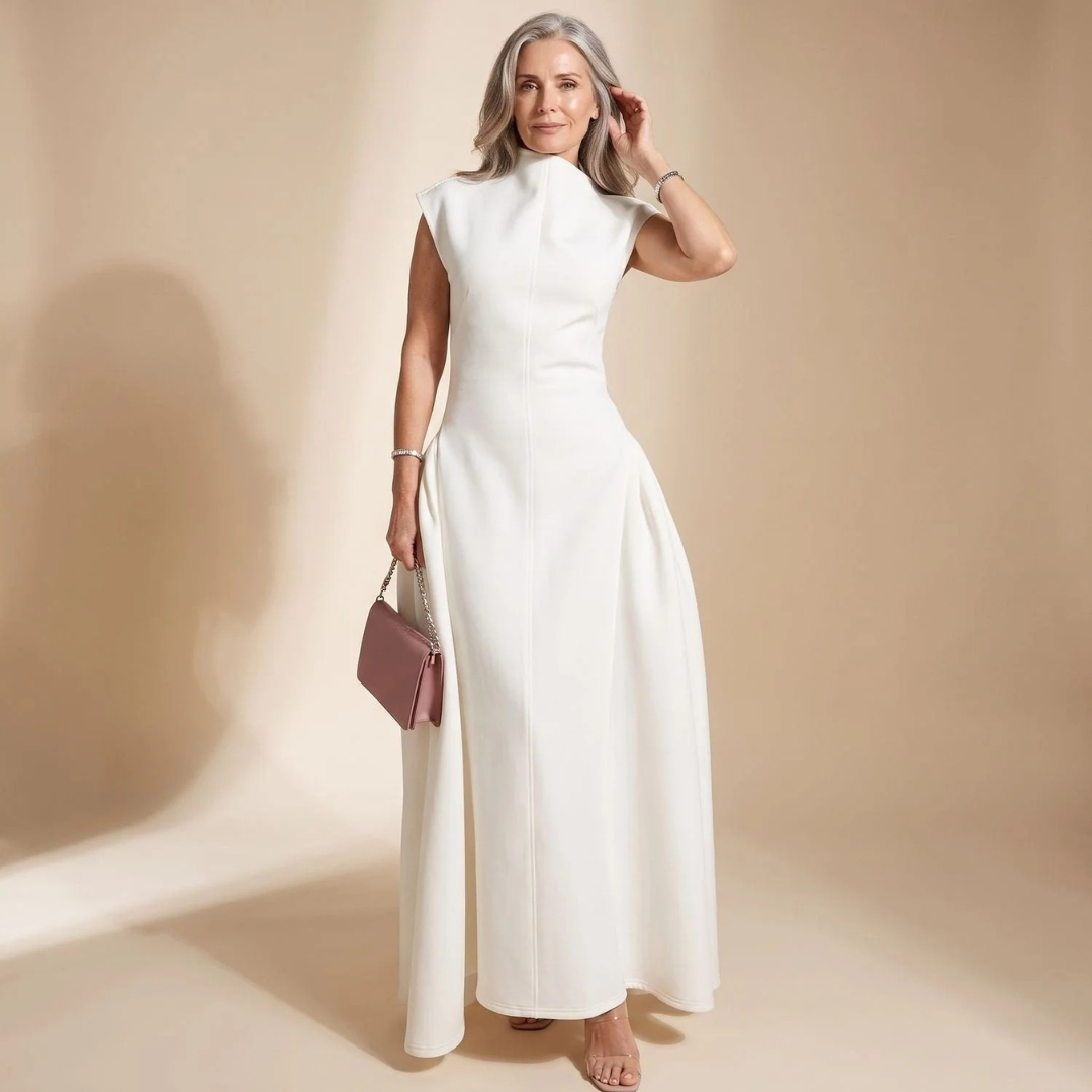 Michelle | Damen Abendkleid mit Stehkragen