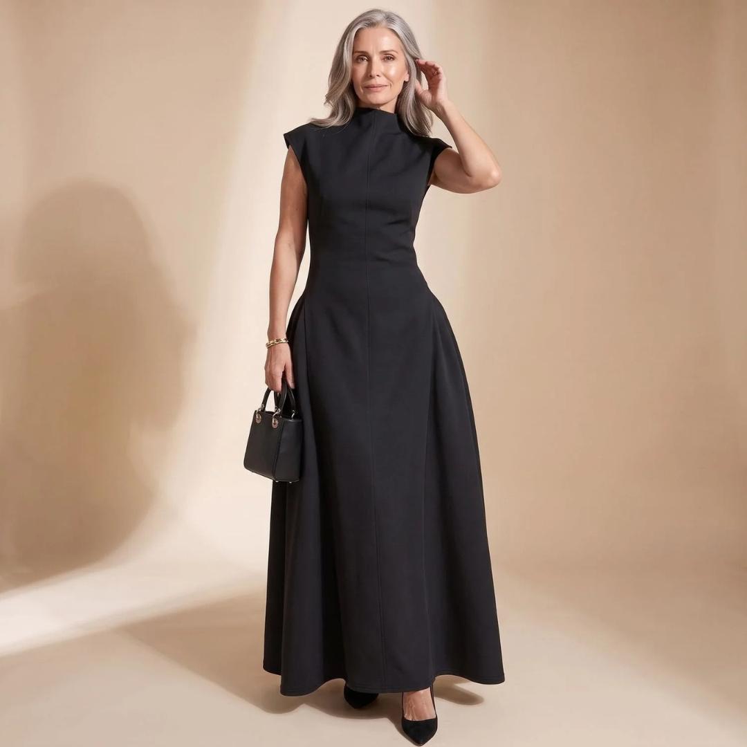 Michelle | Damen Abendkleid mit Stehkragen