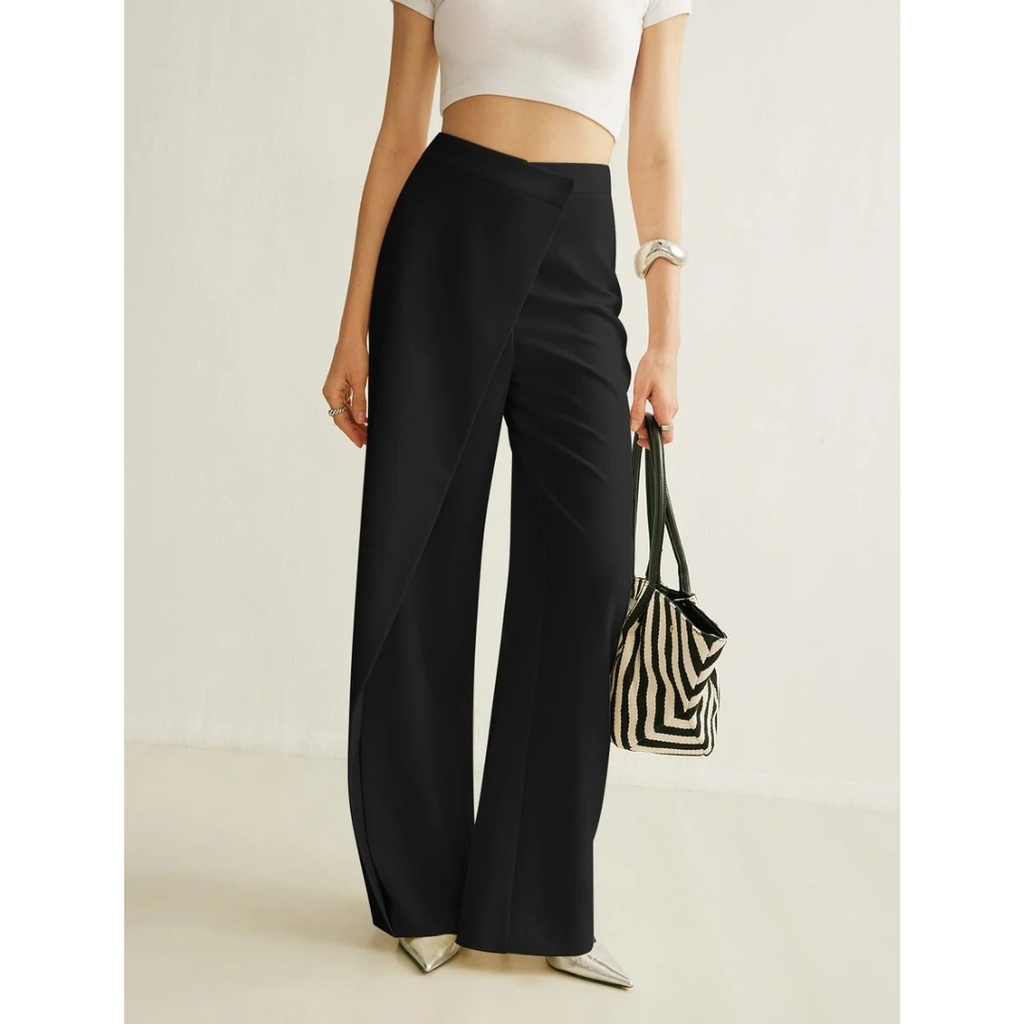 Mila | Damen High Waist Wide-Leg Hose