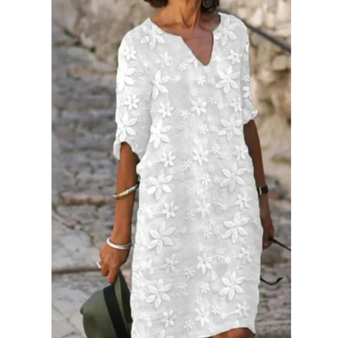 Mila | Damen Stilvolles Sommer Midi-Kleid