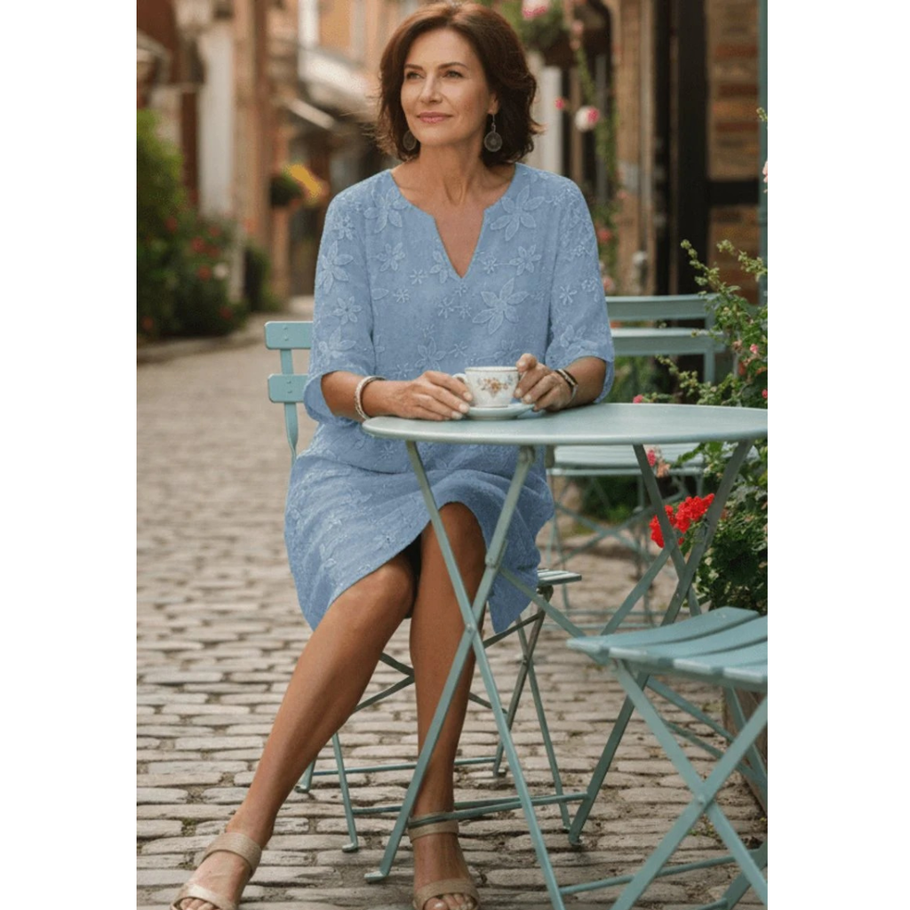 Mila | Damen Stilvolles Sommer Midi-Kleid
