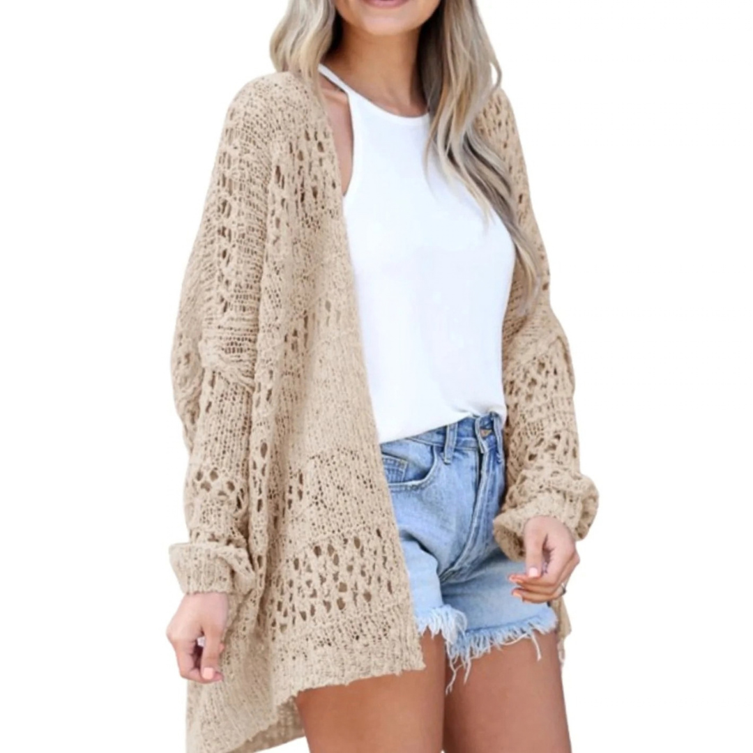 Milena | Damen Strickjacke im Boho Stil mit Muster