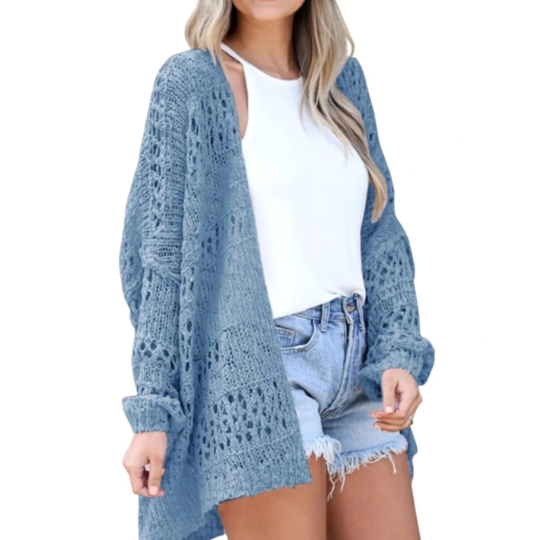 Milena | Damen Strickjacke im Boho Stil mit Muster