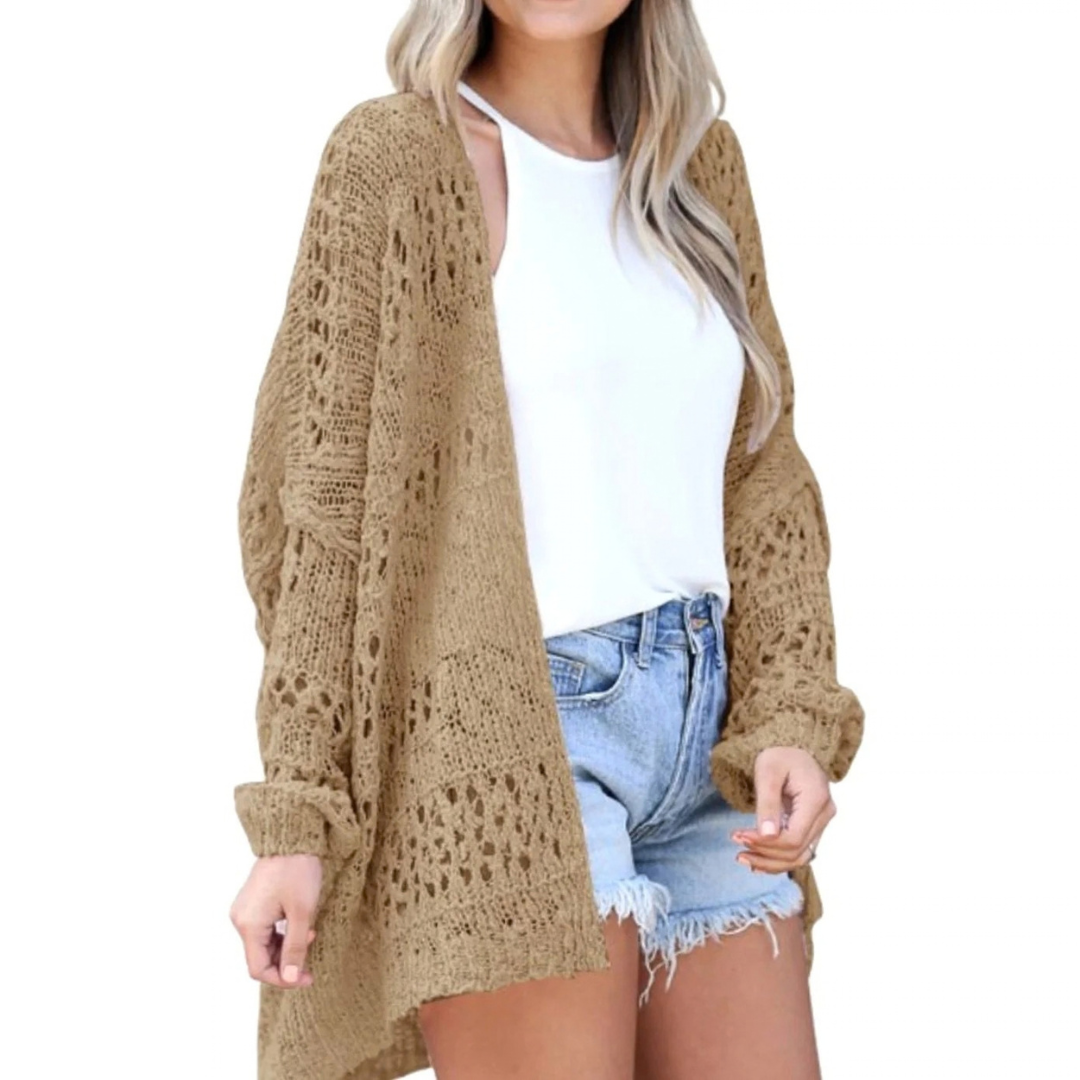 Milena | Damen Strickjacke im Boho Stil mit Muster