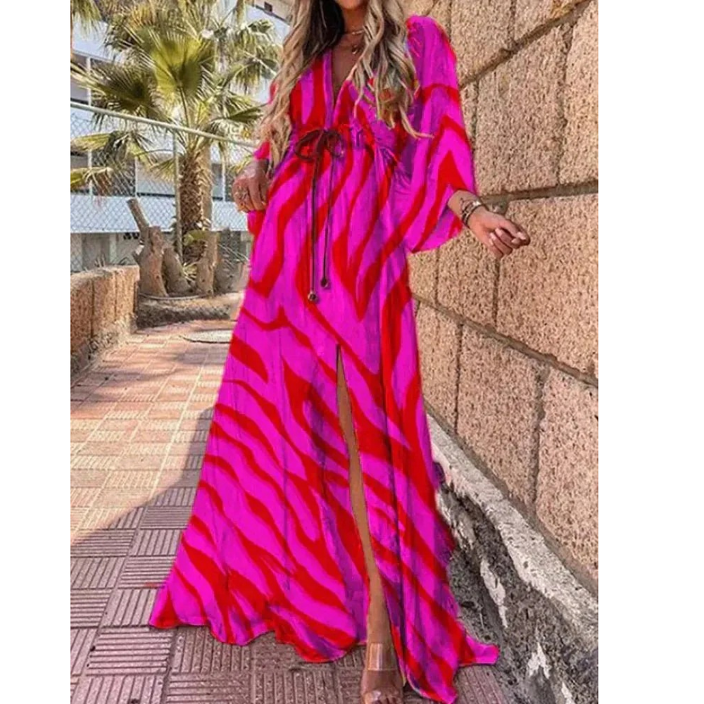 Millie | Damen Elegante Kimono Maxikleid