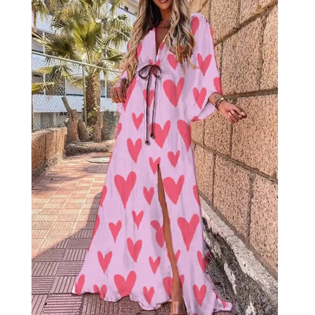Millie | Damen Elegante Kimono Maxikleid