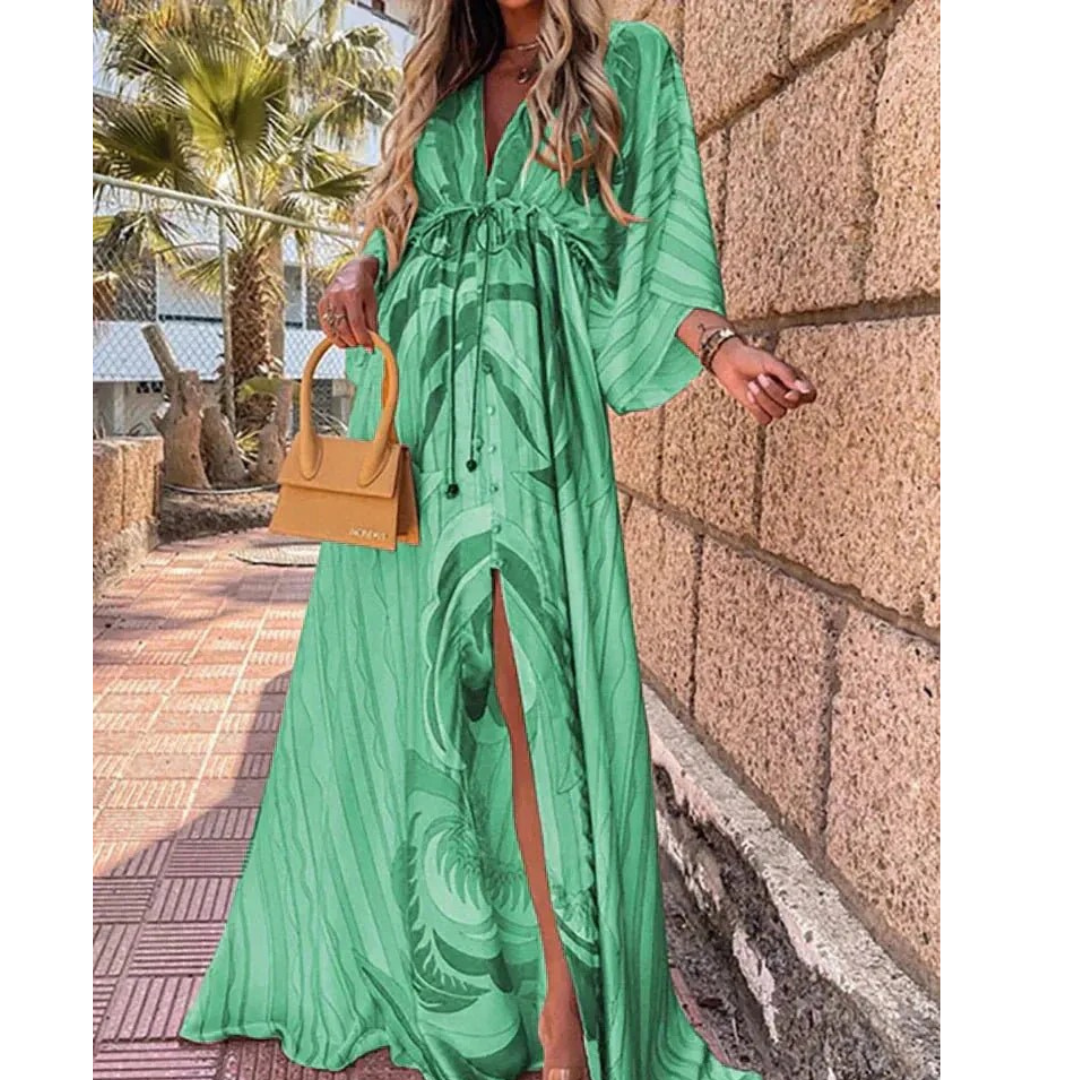 Millie | Damen Elegante Kimono Maxikleid