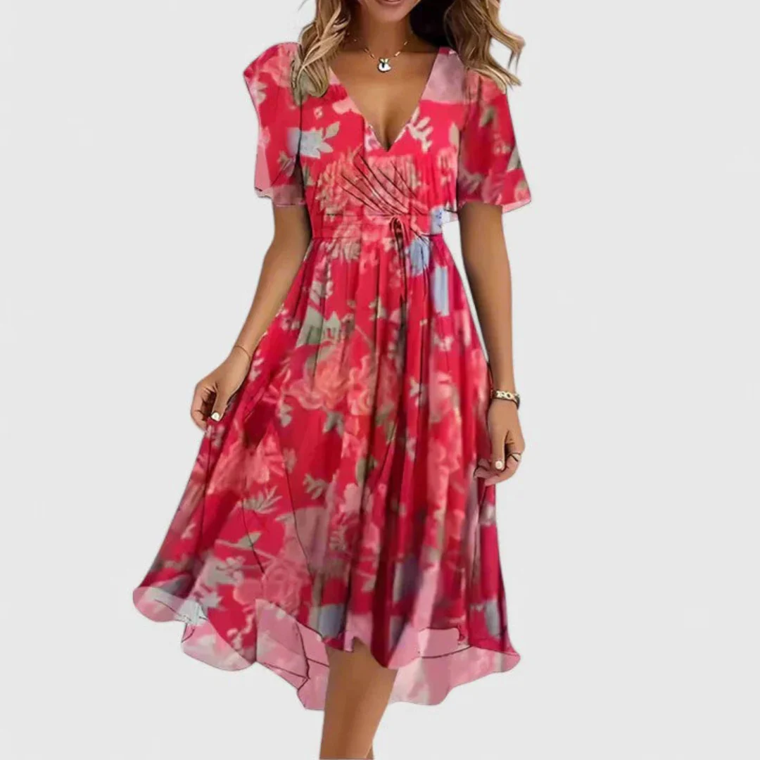 Mina | Damen Feminines Sommer Midikleid