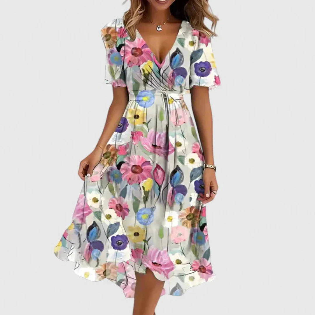 Mina | Damen Feminines Sommer Midikleid