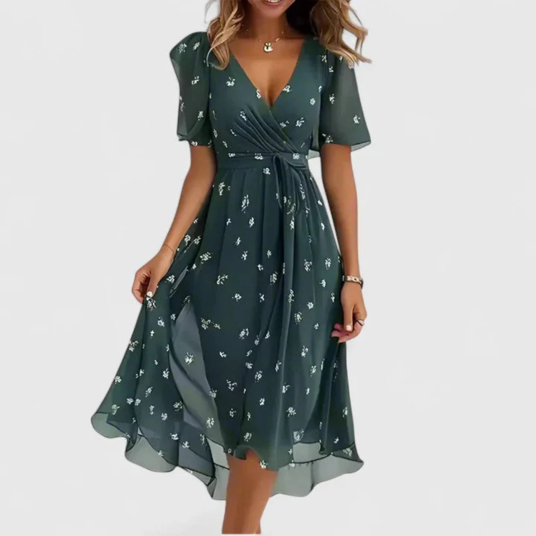 Mina | Damen Feminines Sommer Midikleid