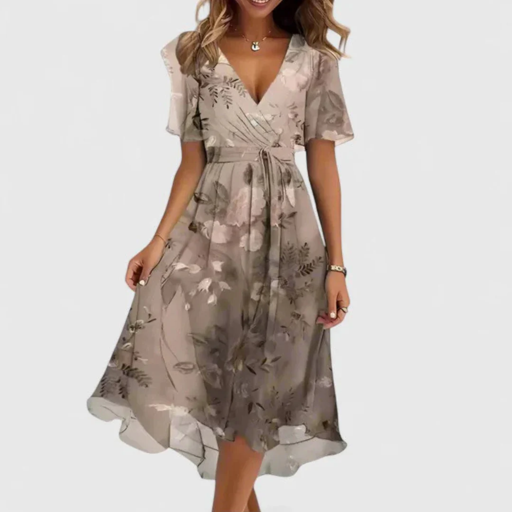 Mina | Damen Feminines Sommer Midikleid