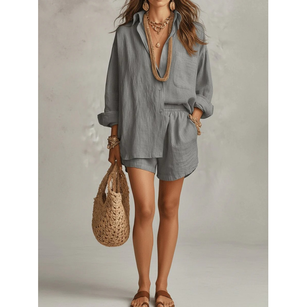 Minna | Damen Locker Sommer Zweiteiler Set