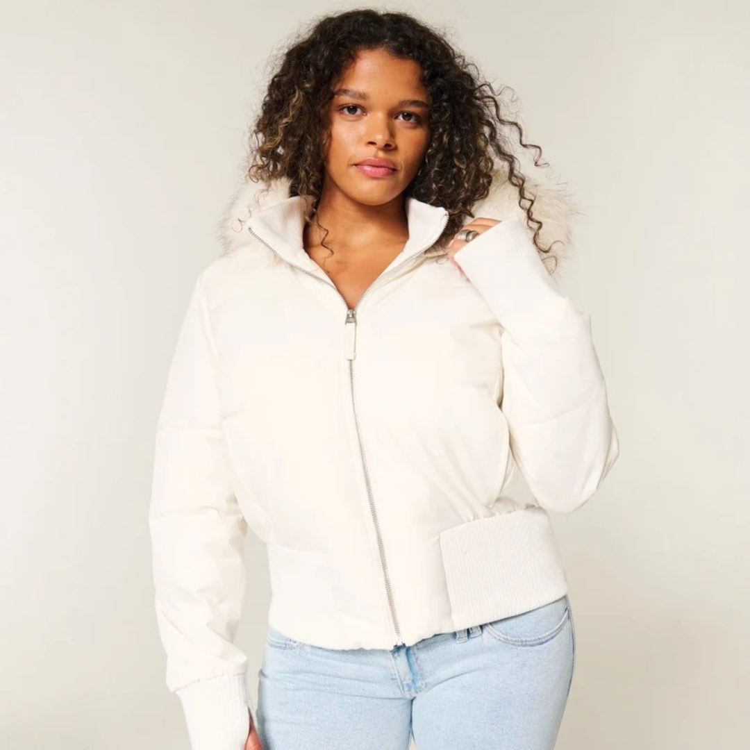 Mira | Damen Komfort Winterjacke mit Kapuze