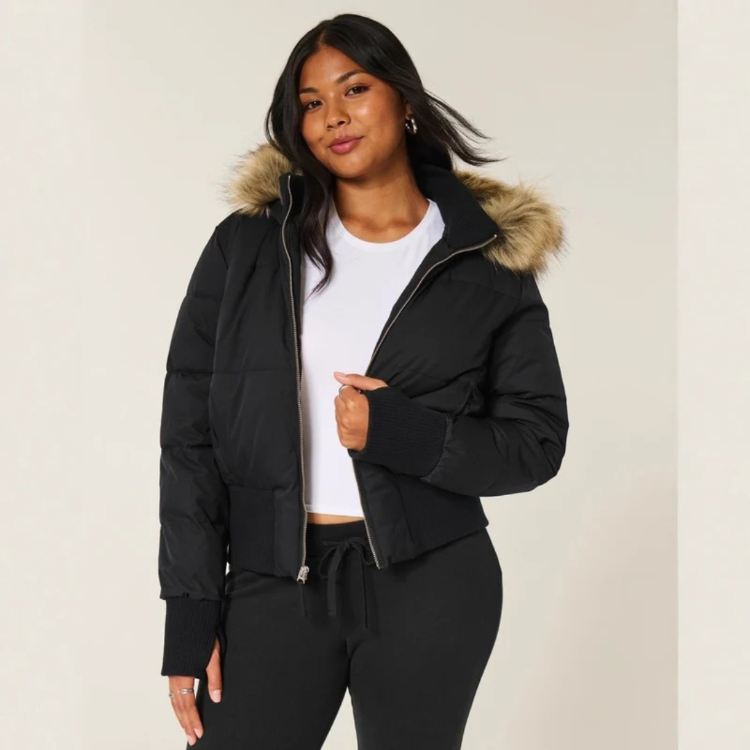 Mira | Damen Komfort Winterjacke mit Kapuze