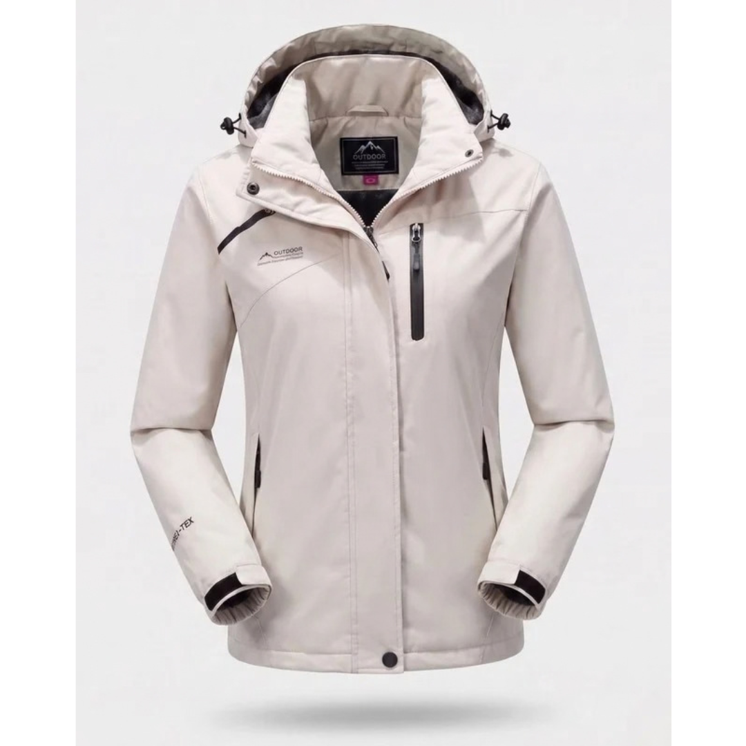 Mirella | Damen Wasserdichte Winterjacke mit Kapuze und Fleece
