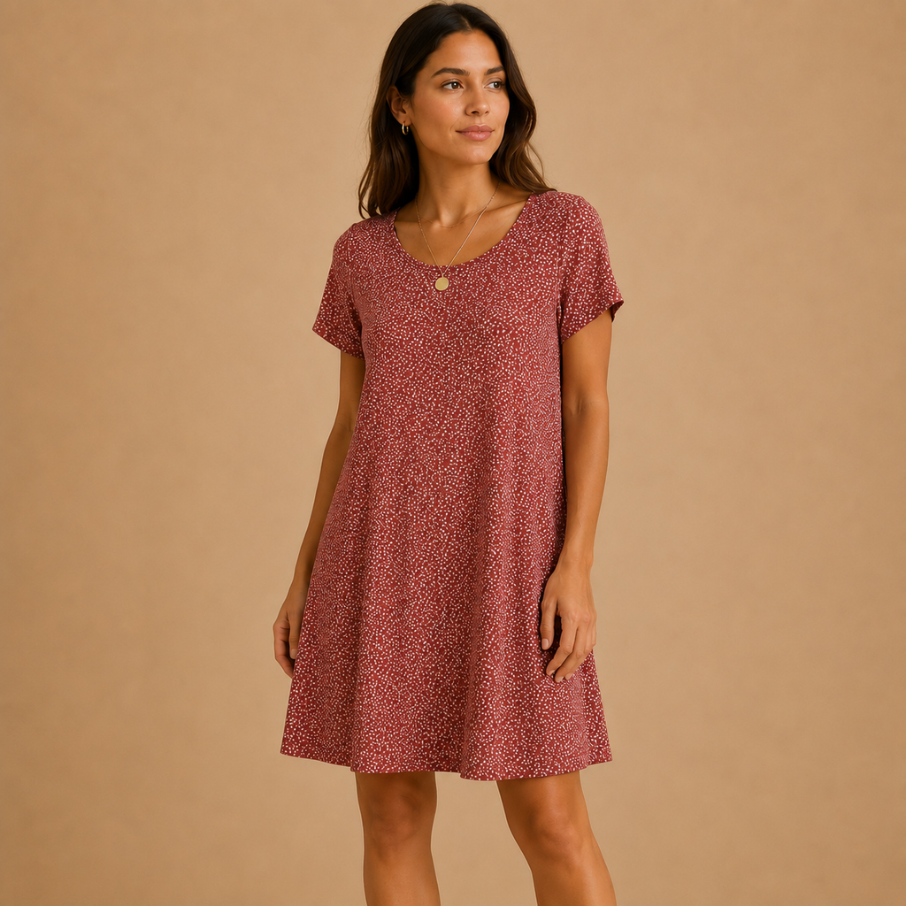 Mirella | Damen Stilvolles Boho Midikleid
