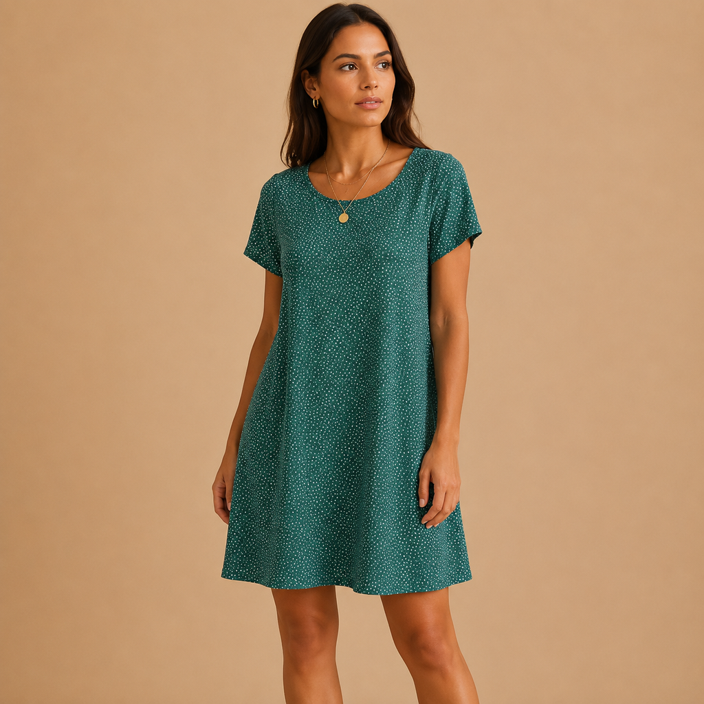 Mirella | Damen Stilvolles Boho Midikleid