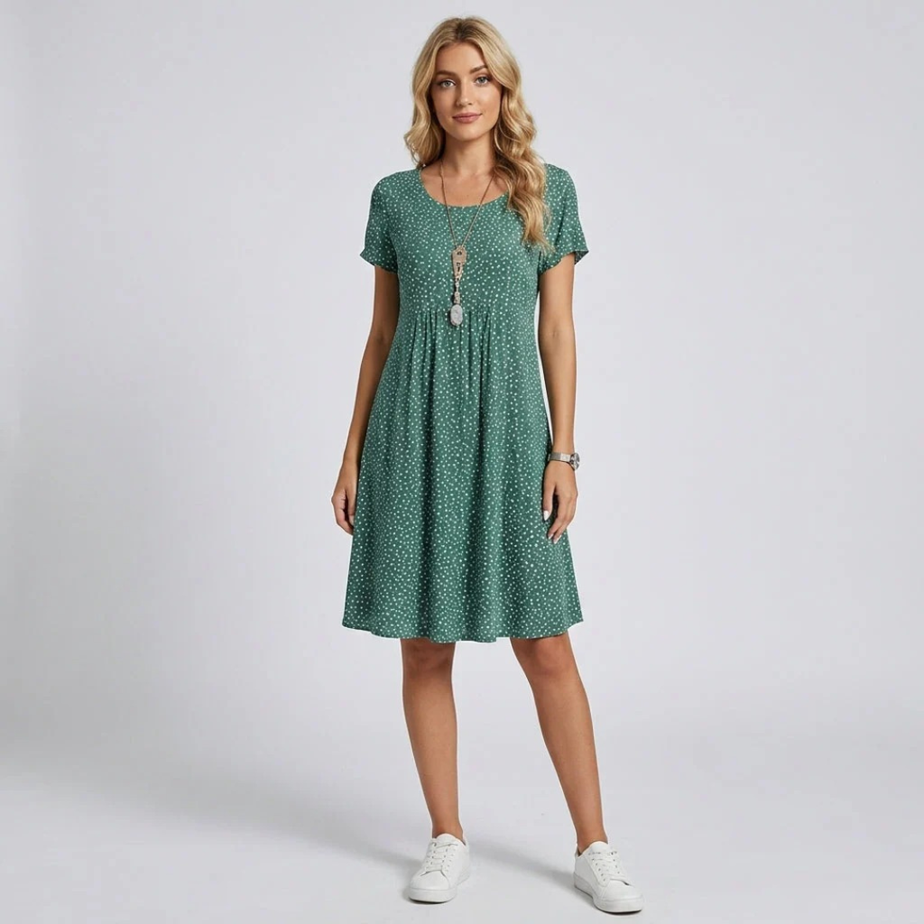 Mirella | Damen Stilvolles Boho Midikleid