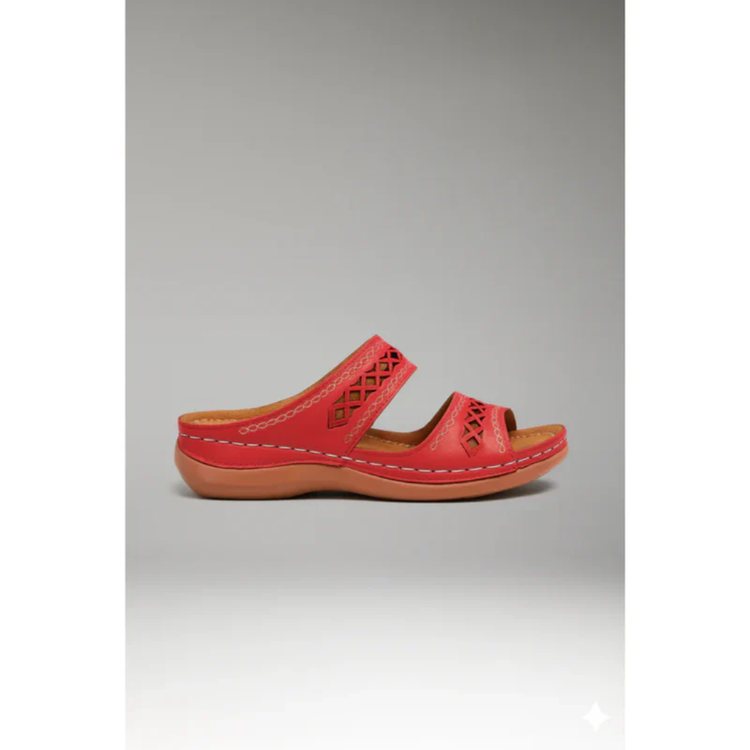 Amalia | Damen Sommer Sandalen Mit Doppelriemen Für Alltag