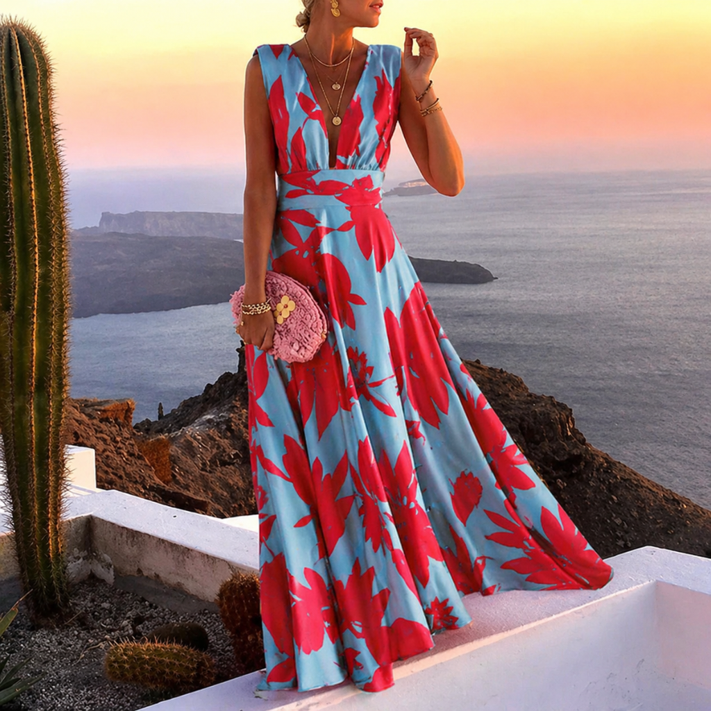 Miriam | Damen Maxi Abendkleid Für Sommer