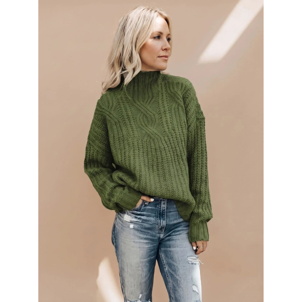Miriam | Damen Rollkragenpullover mit Langarm und Oversize Design