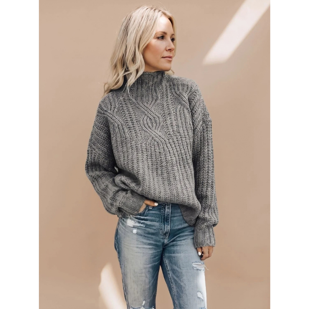Miriam | Damen Rollkragenpullover mit Langarm und Oversize Design