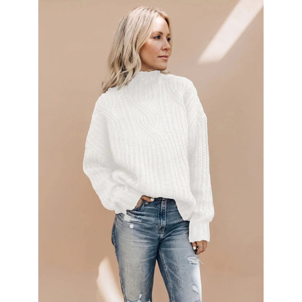 Miriam | Damen Rollkragenpullover mit Langarm und Oversize Design