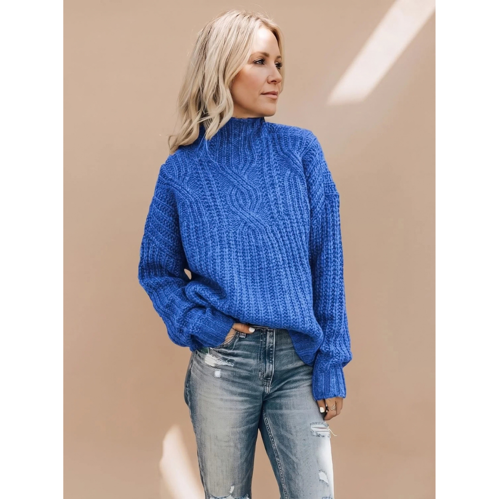 Miriam | Damen Rollkragenpullover mit Langarm und Oversize Design