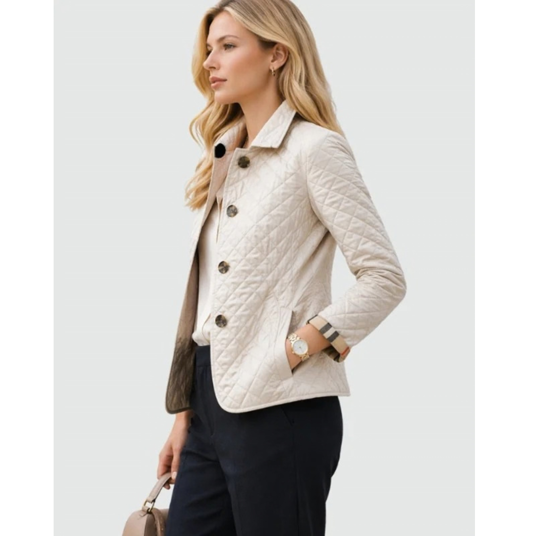 Muna | Damen Steppjacke mit Kragen und Knöpfen