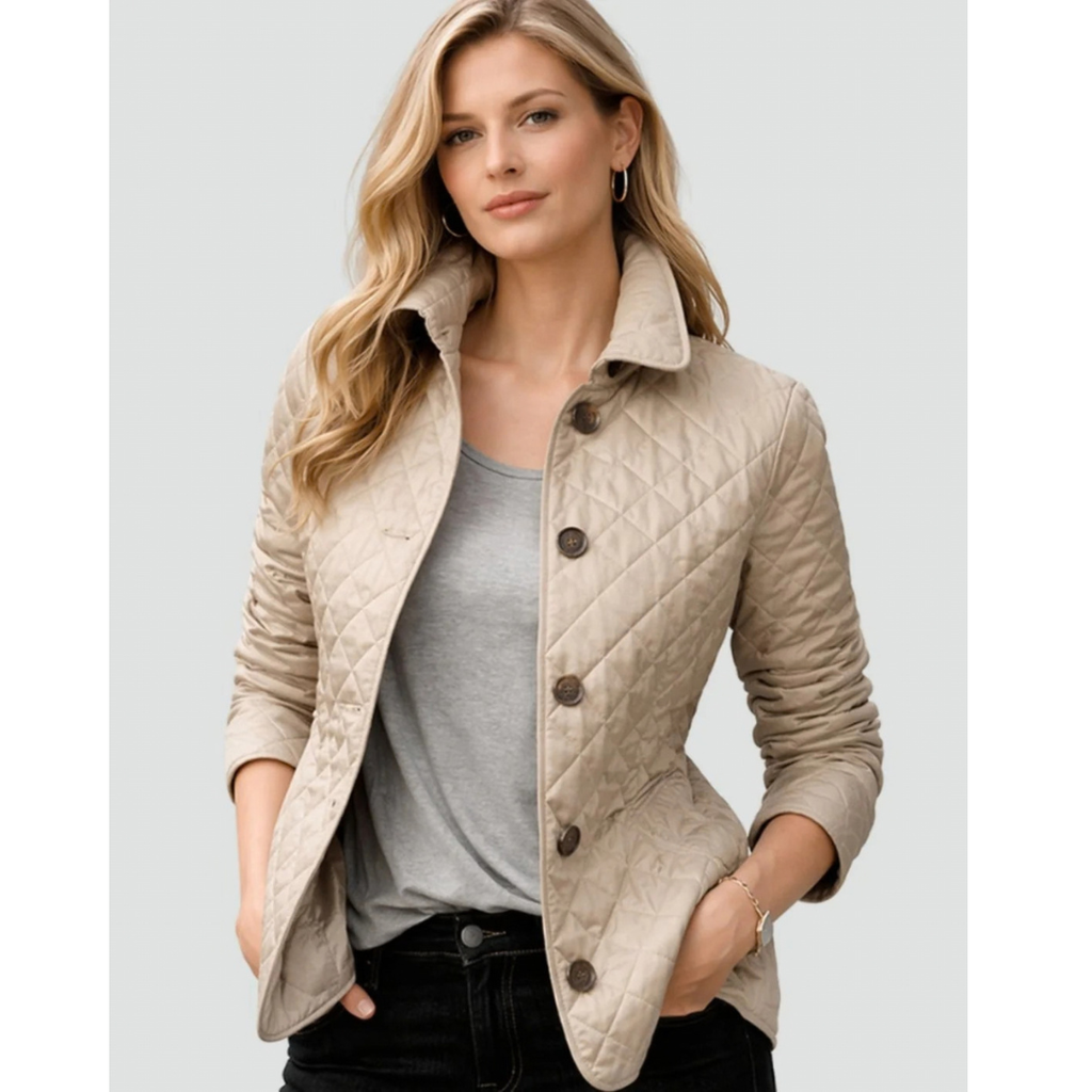 Muna | Damen Steppjacke mit Kragen und Knöpfen
