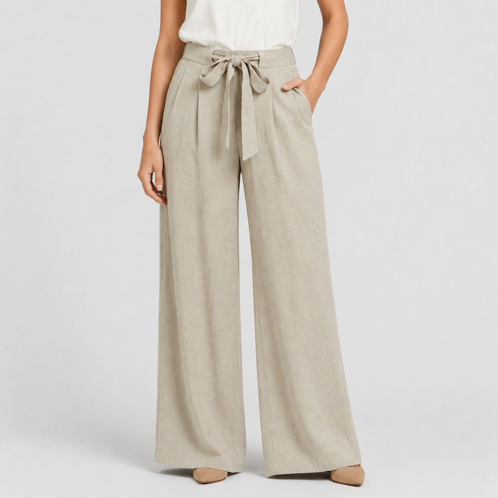 Natascha | Damen Palazzo Hose Mit Kordelzug Für Alltag
