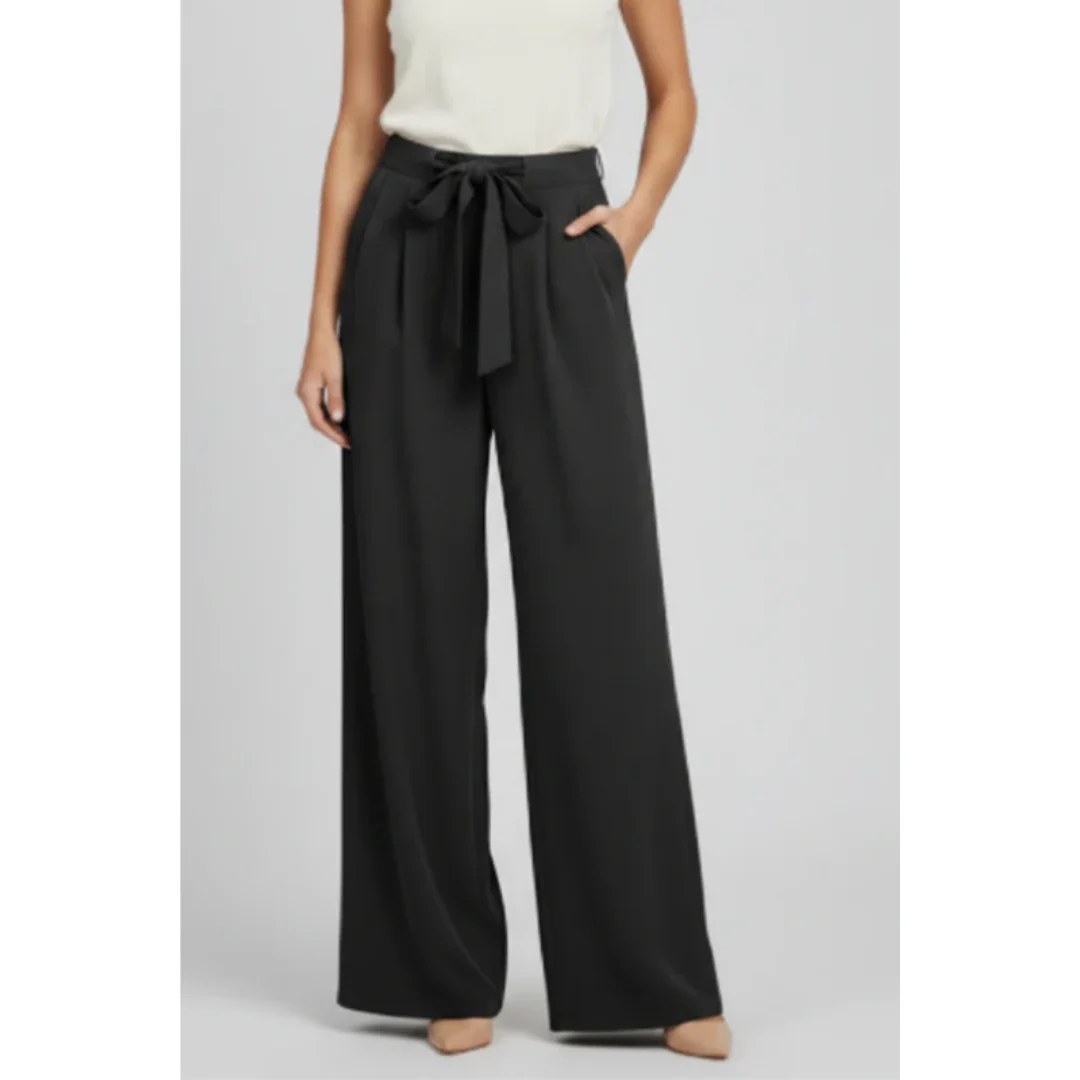 Natascha | Damen Palazzo Hose Mit Kordelzug Für Alltag