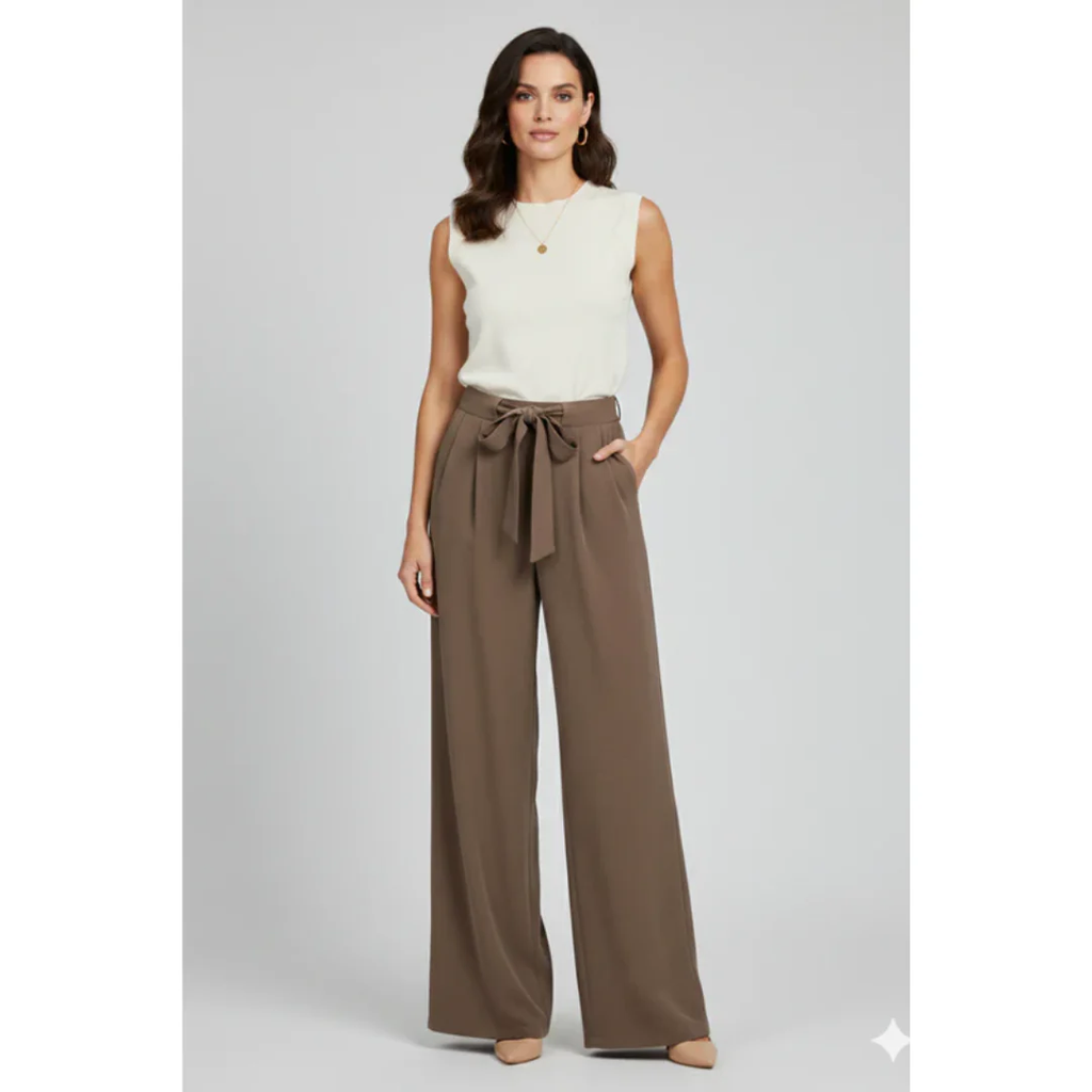 Natascha | Damen Palazzo Hose Mit Kordelzug Für Alltag